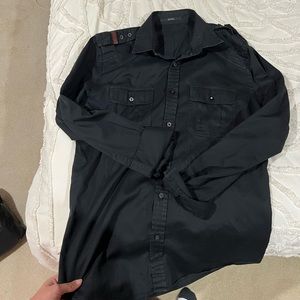 Navy Gucci Button Down